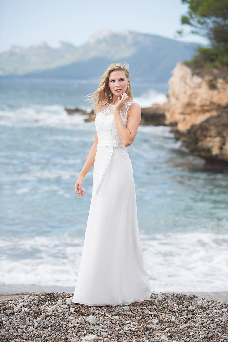 Langes Standesamtkleid 2019 A7150 4 Fashion Queen GmbH