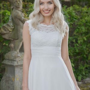 Langes Standesamtkleid Ivory Kollektion 2020 A7227 3 Fashion Queen GmbH